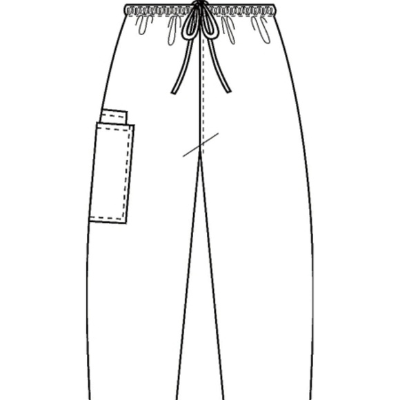 NWT Cherokee Unisex Drawstring Scrub Pant Black - Picture 3 of 4